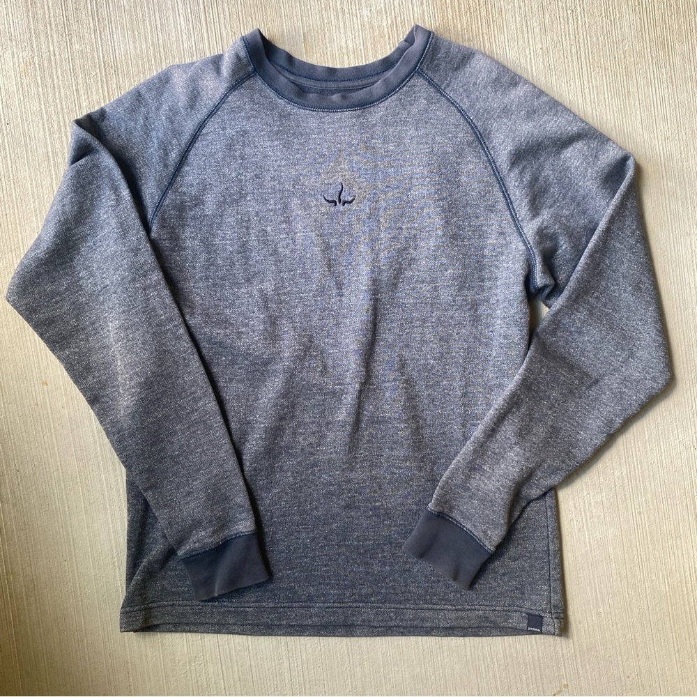 PrAna logo men’s grey sweatshirt size small